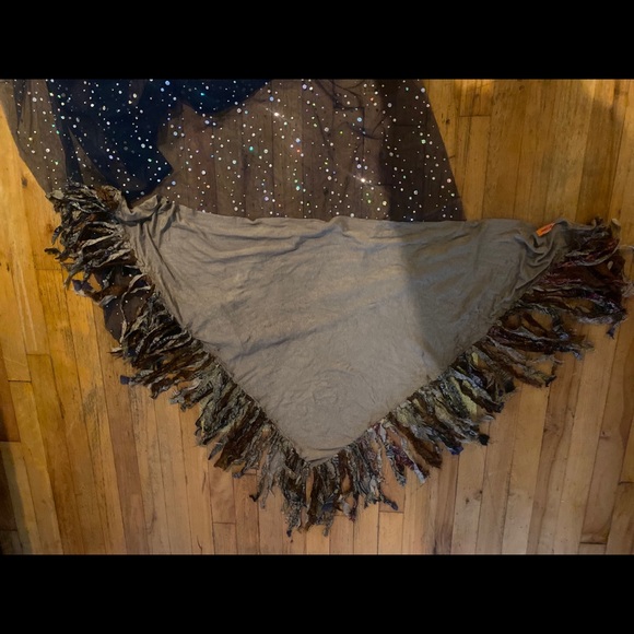 CHAN LUU LUX RARE FRINGE WOOL-SILK Scarf UNIQUE BOHOMIAN - Picture 2 of 8